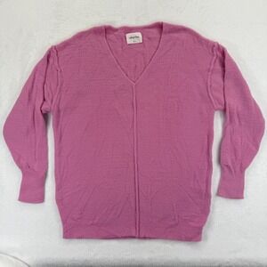 Aritzia Wilfred‎ Free Hush Knit Pink V-Neck Pullover Sweater Small Knitwear